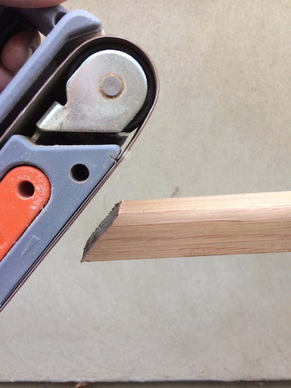 A little tidying up of the heel before gluing.